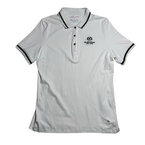 Lohla Sport Women's Golf Polo Shirt Size L White Broadmoor Logo New